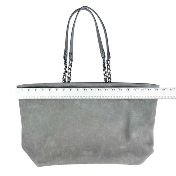 Rebecca Minkoff Chain-Trim Grey Suede Large Tote Bag - Picture 4 of 12